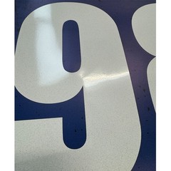 10″ Height Rectangle Magnetic Racing Number 98 Magnet 2pcs Blue
