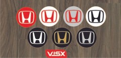 (4) Logo Sticker Wheel Center Caps Decal For Honda CIVIC ACCORD CRV Vtec Si