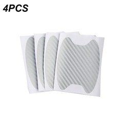4PCS Silver Car Door Handle Scratch-Resistant Protective Film Stickers