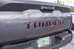 BLACK Red letters compatible with TOYOTA TUNDRA 2022 23 logo Tailgate
