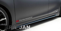 V6 PERFORMANCE Vinyl skirt Decal sport racing door sticker SILVER/RED