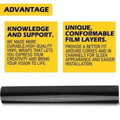 High Gloss Glossy Vinyl Film Wrap Sticker Decal Bubble DIY Free Air Release