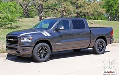 Hood Stripes HASH MARKS Bar Decals Vinyl Graphic for 2019-2024 Dodge Ram