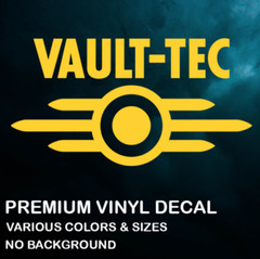 Vault-Tec – Fallout – Premium Vinyl Decal/Sticker XBOX PS4 PC CAR Various Color