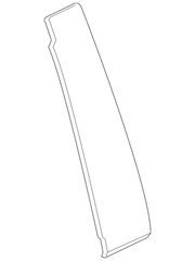 Genuine GM Rear Driver Side Door Window Frame Front Applique 84987913