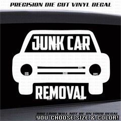 Junk Car Removal Tow Truck Decal Sticker Business Owner ADVERTISING Lettering