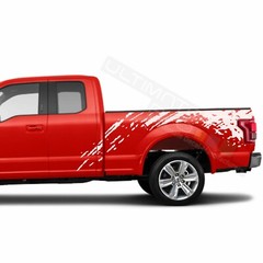 Bed Mud Splash Stripes Decal Sticker for Ford Supercab F150 2018 2019 2020 2021