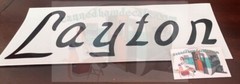 Layton Reproduction Canned Ham Vintage Trailer Decal Black Die Cut letters 1959