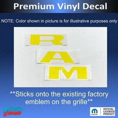 RAM Grille Emblem Overlay Decal Sticker – Fits 2019-2024 Ram 1500