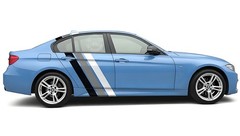 Tricolor Racing Stripe Graphics Sticker For BMW Audi VW Honda Toyota Side Decal