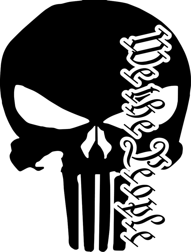 Punisher Skull We the People Patriotic Vinyl Decal Multiple Colors and Sizes
