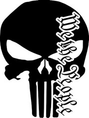 Punisher Skull We the People Patriotic Vinyl Decal Multiple Colors and Sizes