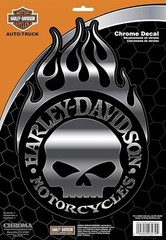 Chroma 003279 Harley-Davidson Skull Classic Emblem Decal, 1 Pack