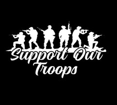 Support Our Troops decal, Self Adhesive, Truck or car decal, Easy Apply.