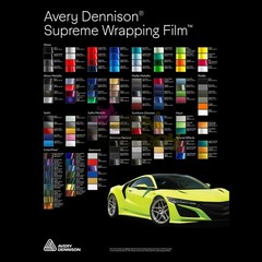 Avery SW900 Gloss Black Supreme Wrapping Film Vinyl Car Wrap Sheet Roll
