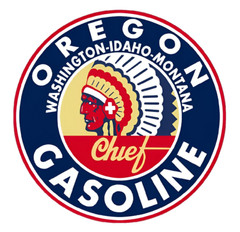 FITS VINTAGE OREGON CHIEF GASOLINE GAS PUMP Motor Oil CAR TRUCK STICKER DECAL