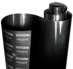 VViViD+ Ultra Gloss Black Metallic Diamond Crystal Vinyl Car 1ft x 5ft,