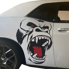 Horror Ape Beast Totem Graphic Sticker Decal Waterproof For Car Side Body Fender