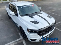 2019-2023 Fits Ram 1500 Hood Beam Graphics 3m Vinyl Stripes Stickers Auto Decals