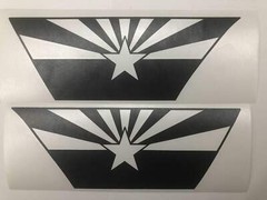 Premium Cast Matte Black Vinyl Flag Decals for Wrangler JL and Gladiator Fender