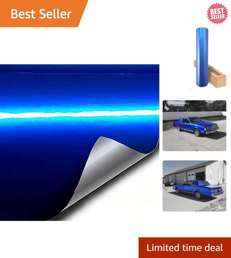 Durable XPO Dark Blue Vinyl Car Wrap Film 1ft x 5ft – Universal Fit for All Cars