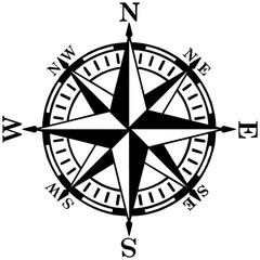 Compass Rose Vinyl Decal