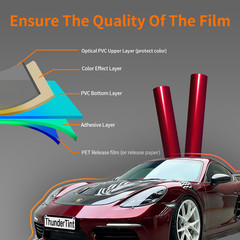 Premium Super Gloss Metallic Red Vinyl Film Wrap Sticker Decal Air Bubble Free