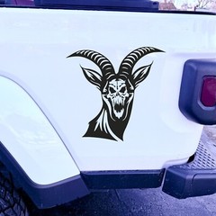 GOAT SKULL DECAL FOR Truck SUV Bumper Wall Laptop Home Decor small