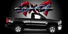 2 4×4 Truck Bedside Decals Stickers-A17R4X4