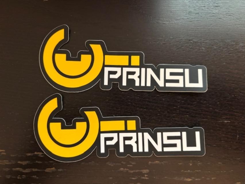 Prinsu Vinyl 2PC Sticker Set 5″x2″ Logo Offroad 4×4 Roof Racks