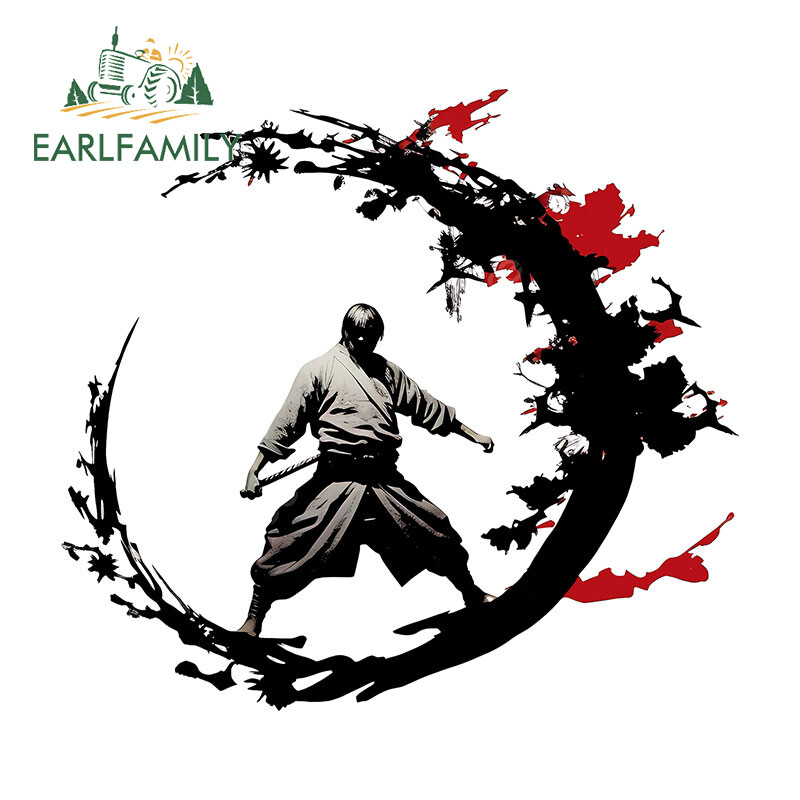 EARLFAMILY 5.1″ Japanese Samurai Ink Creative Anime Car Decals Vinyl Stickers