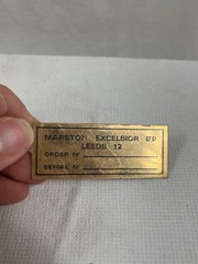MARSTON RADIATOR TAG BRASS SUPPLIED UNSTAMPED ID0003.