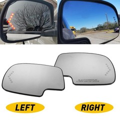 1/2Pair Side Heated Glass Mirror w/ Turn Left Signal & Right for Chevy GMC Cadil