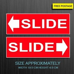 2X SLIDE STICKER SIGN FOR SLIDE DOOR . VINYL STICKER FOR YOUR BUSINESS,SHOP,HOME
