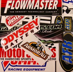 25 Racing Window Decals Stickers NHRA Nascar Street Outlaws Grab Bag *Large Lot*