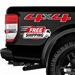 2Pcs 4X4 Off Road Truck Bed Side Vinyl Decals Waterproof Stickers for Pickup SUV