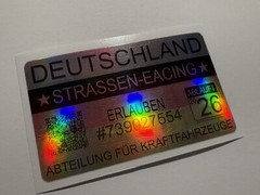 German Street Racing Permit Decal Stance Race Germany Deutschland Holographic