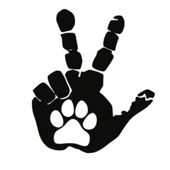 Set of Paw Peace Wave Decals for Jeep Side Mirrors- Left & Right