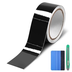 Gloss Black Vinyl Wrap for Chrome Delete, 2 Inch x 30ft Automotive Grade Self…