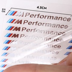 2PCS M Performance Metal Badge Sticker Car Interior Emblem Decal For BMW