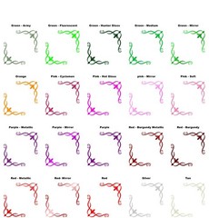 4 Vinyl Pinstripe Corner Decals -Choose Your Size and Color – Free US Shipping!