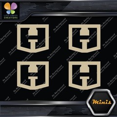 Compatible Hart Tools H Logo Only Pack of 4 MINI SIZE Decals Stickers Vinyl