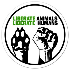 Animal Liberation Human Liberation Earth Vegan Love Animals Pet Decal Sticker