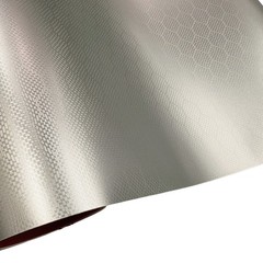 Satin Hex Diamond Silver Checkered Carbon Fiber Vinyl Car Wrap Film Sheet Roll