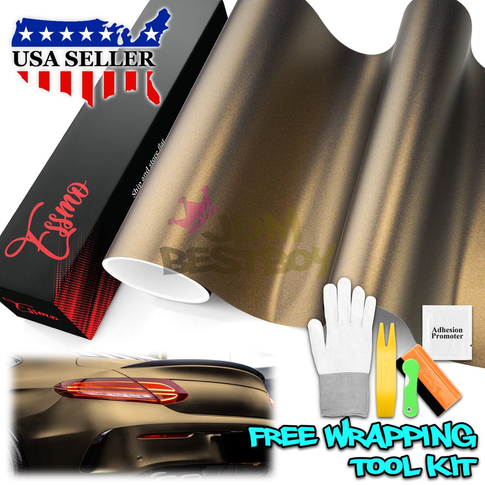 ESSMO PET Matte Metallic Coffee Car Vehicle Vinyl Wrap Decal Sticker