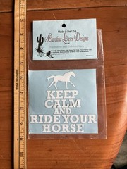 Keep Calm & Ride Your Horse Vinyl Decal Carolina Laser Designs New 4 1/4” Square