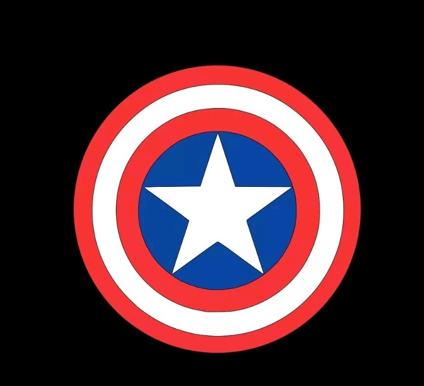 Captain America Shield Logo Comic Superhero Vinyl Decal Sticker ROGERS 4×4!
