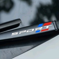 2PCS SPORT Tri-color” Car Stickers Graphic Car Wiper Decals, Waterproof & Wear.
