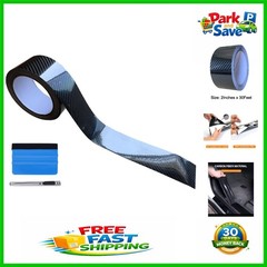 5D High Gloss Carbon Fiber Vinyl Wrap – 2″ x 30ft for Trim and Window Upgrades