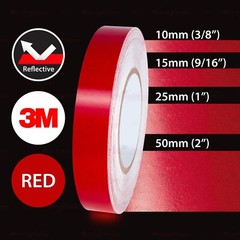 3M RED REFLECTIVE High Visibility Durable Strip Adhesive Roll Decal Tape Sticker